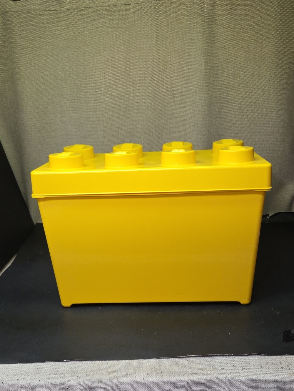 LEGO Yellow 8-Stud Large Brick Storage Container Plastic Bin Box 14x10x7 -Empty